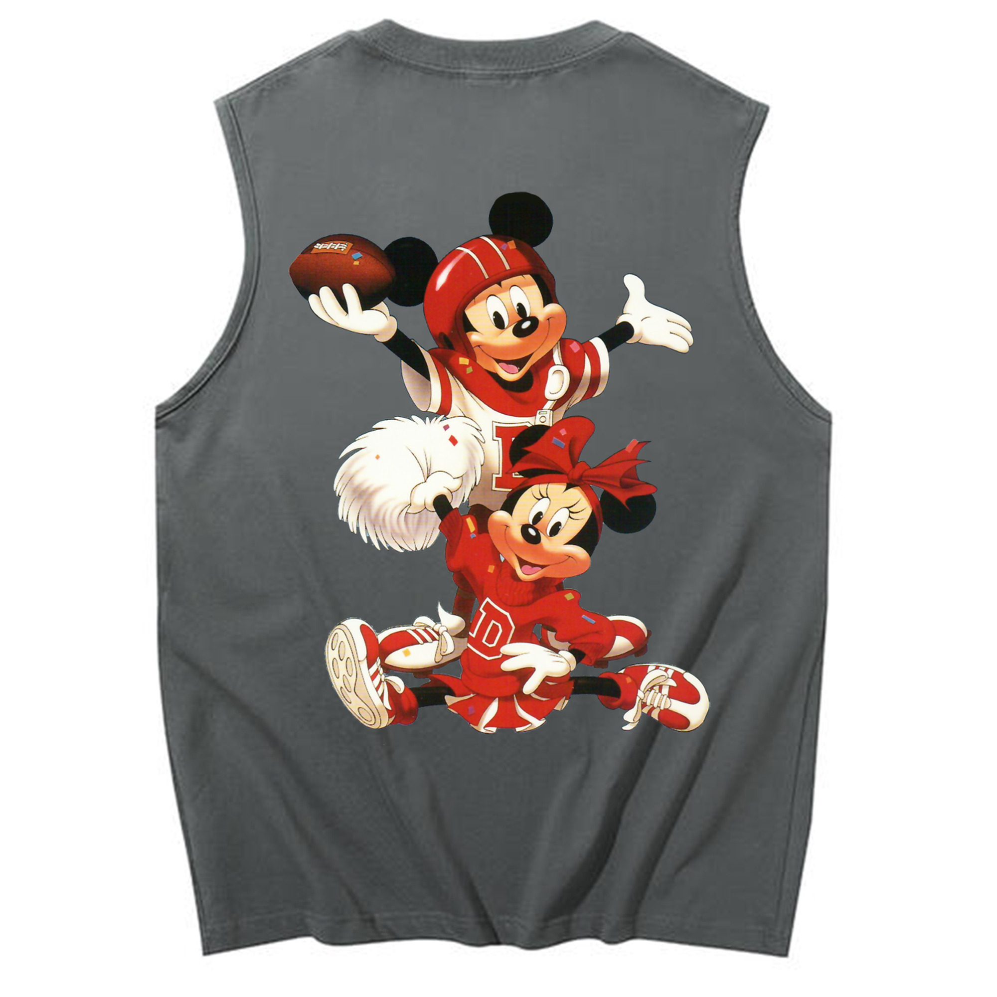 ミッキーマウス Mickey Mouse コットン100％タンクトップ（背面プリント）